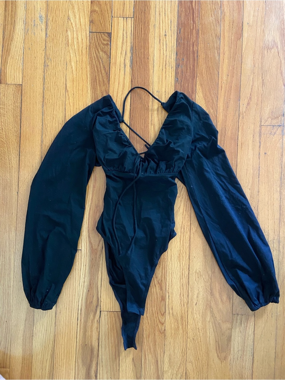 Black Long-Sleeve One-Piece Kids Swimsuit